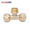 Brass Fittings for Pex-Al-Pex Pipe/Compression Fitting/Male Tee Fitting/Copper Fitting